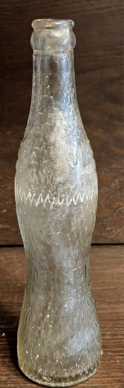 VTG WHISTLE Registered Soda Bottle J G Hanft Bottling Co Granite City IL 1926